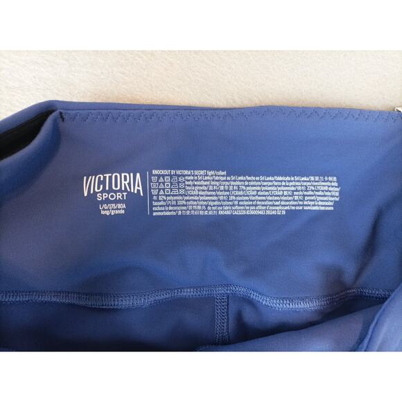 Victoria's Secret Sport Womens High Waisted Leggings Sz L Long Periwinkle Blue - Picture 5 of 11